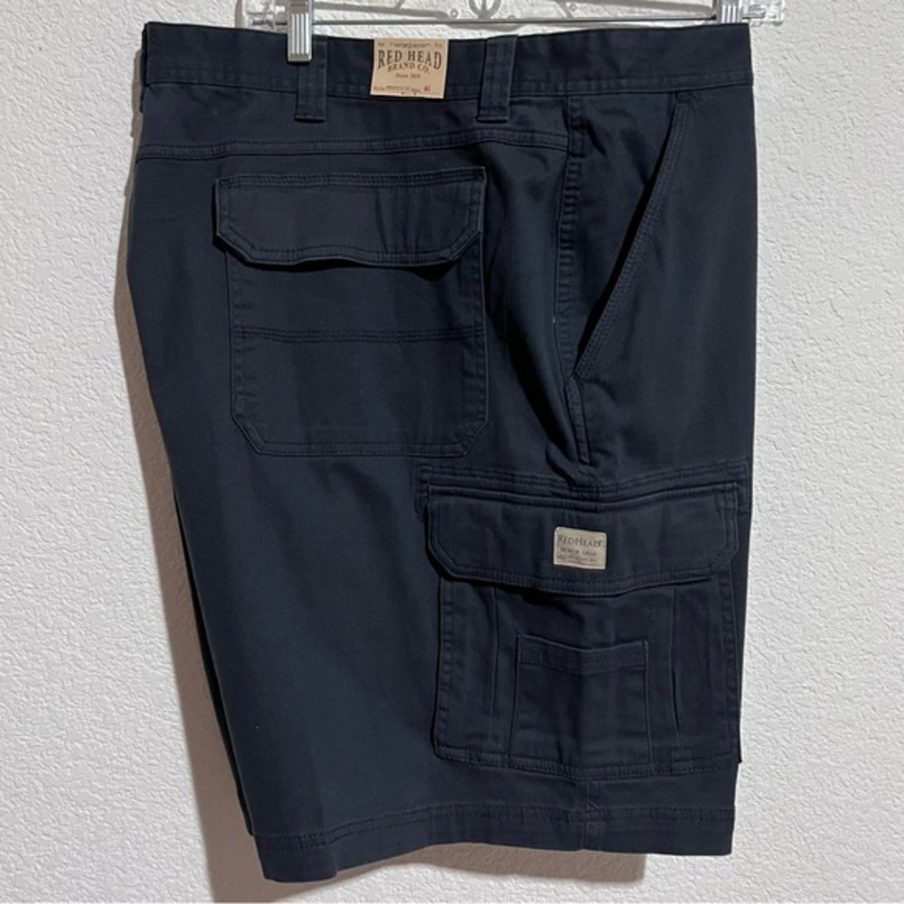 Red Head Navy Brush Cotton Comfort Stretch Cargo Shorts New 46